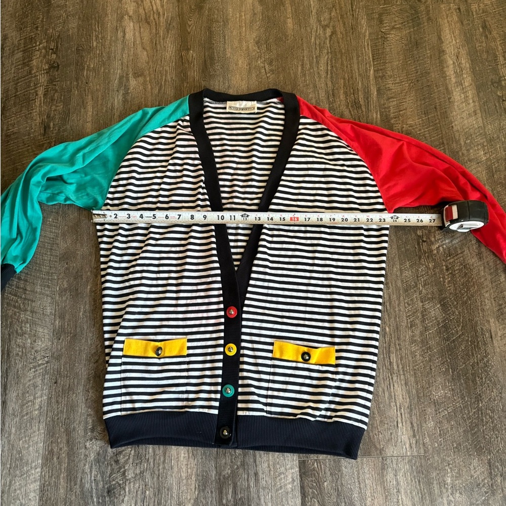 Vintage Peter popovitch Striped Multicolor Cardigan Sweater